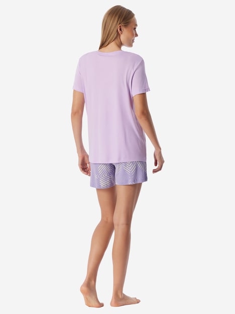 Schiesser Damen Schlafanzug Modern Nightwear orchid