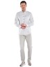 Herren Hemd gemustert , Braunbeige