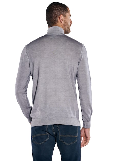 engbers Herren Pullover mit Rollkragen , Silbergrau