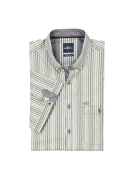 Herren Hemd gemustert , Oliv