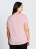 T-Shirt im Material-Mix