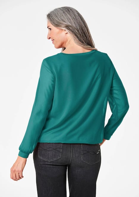 GOLDNER Schlupfbluse Blouse van luchtig chiffon