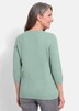Halbarm Baumwollpullover mit Struktur