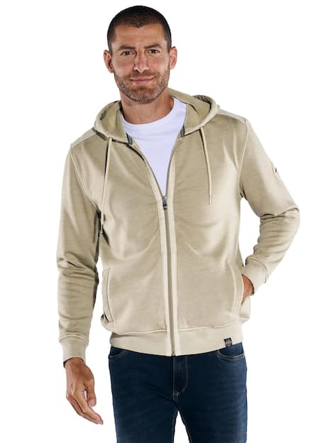 engbers Herren Sweatjacke mit Kapuze , Beige