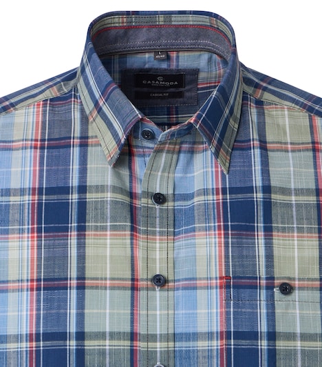 Freizeithemd Kurzarm kariert Casual Fit