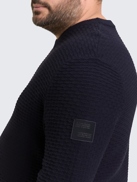 Strickpullover mit Rundhalsausschnitt