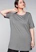 Longshirt Kurzarm Uni Rundhalskragen