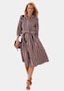Hemdblusenkleid mit Streifendruck