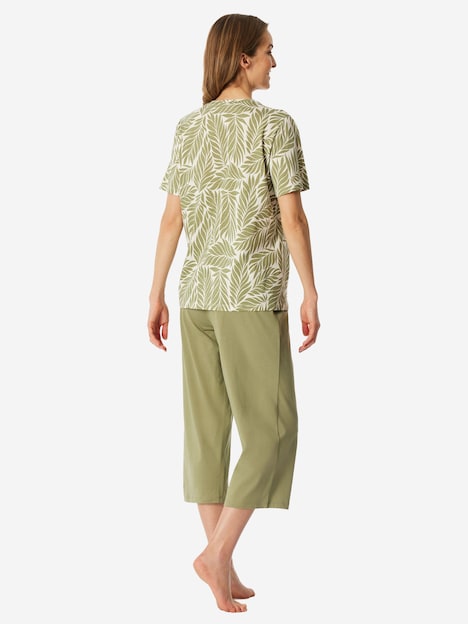Schiesser Damen Pyjama Comfort Essentials linde