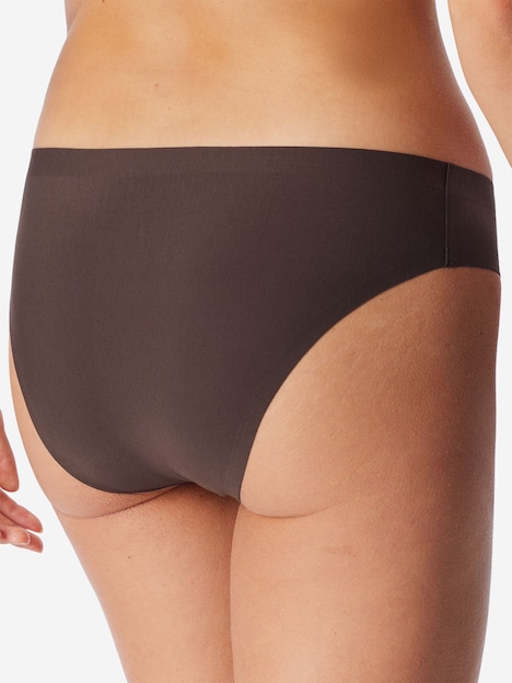 Schiesser Damen Slip Invisible Cotton 2-Pack deepbrown,deepbrown