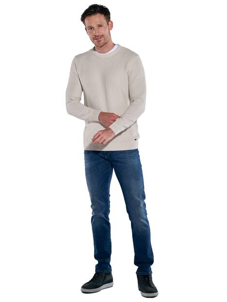 engbers Herren Pullover Rundhals , Creme