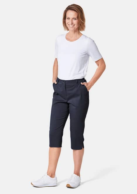 GOLDNER Capri satijnen broek CARLA Capri CARLA van satijn