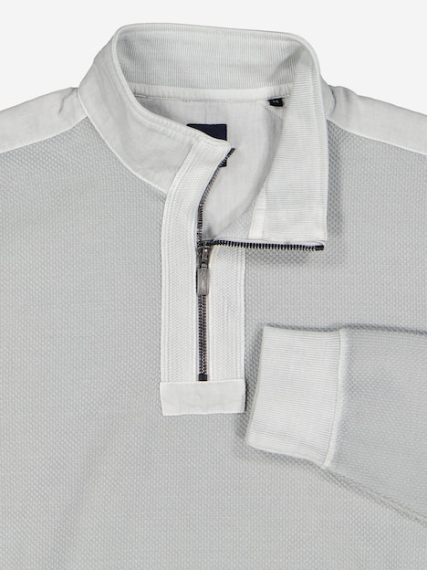 engbers Herren Sweatshirt mit Zipper , Hellgrau