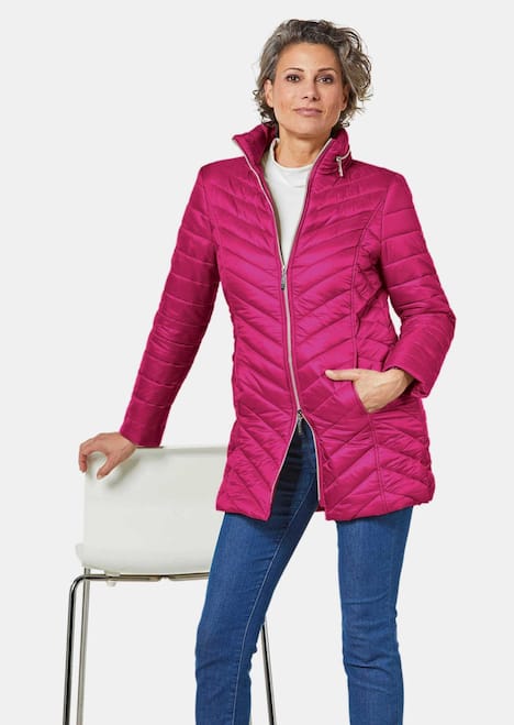 GOLDNER Gewatteerd jack Flatteus, licht, lang gewatteerd jack