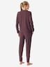 Schiesser Damen Schlafanzug Selected Premium Warming kakaobraun