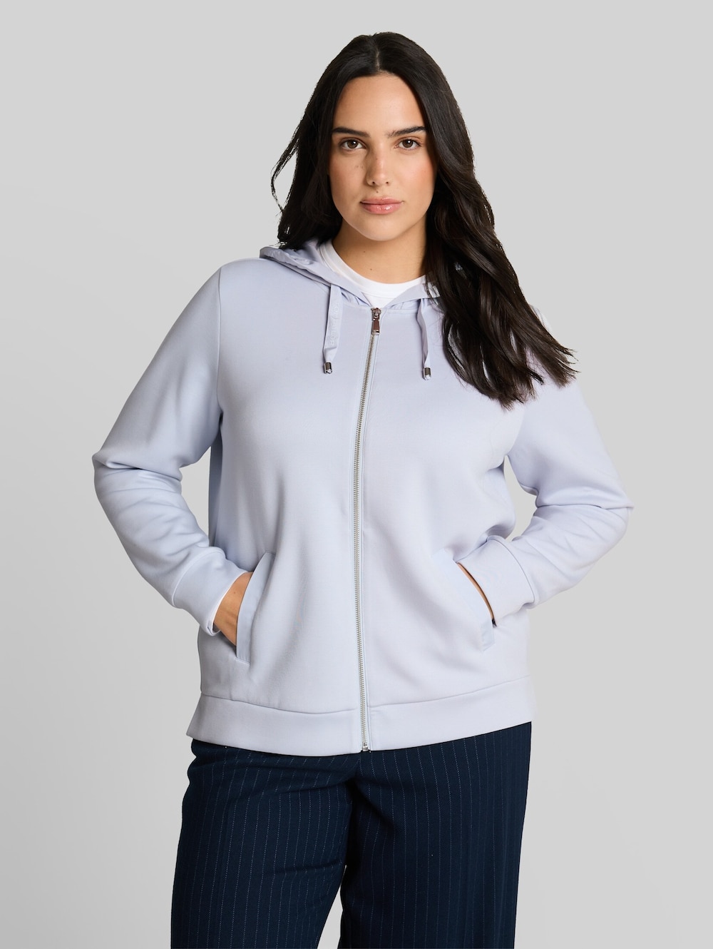Hoodie Sweatjacke aus Scuba