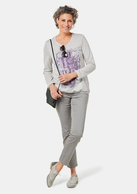 Glanzshirt mit Druck