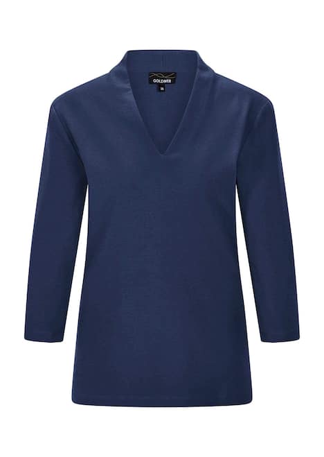 Elegantes Basic-Shirt mit V-Ausschnitt