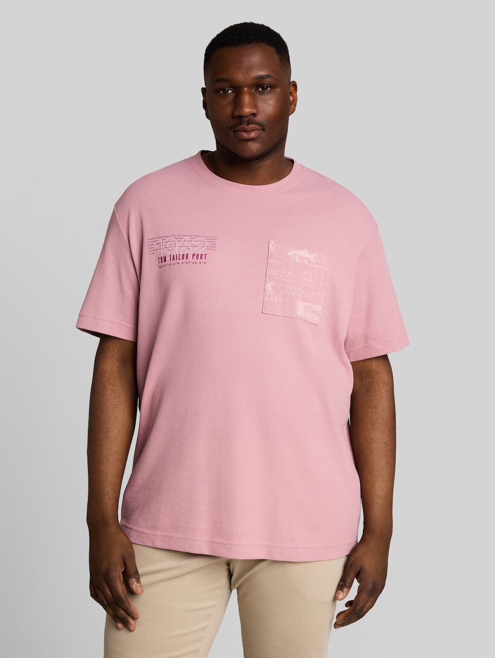 T-Shirt mit Waffelstruktur