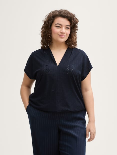 Tom Tailor Women PLUS T-Shirt Plus Size - Loose Fit Ajour T-Shirt