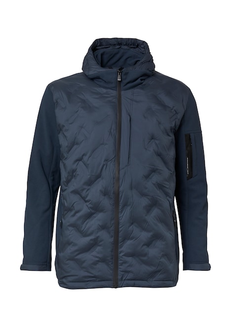 Hybrid-Jacke mit sportiven Details und Kapuze