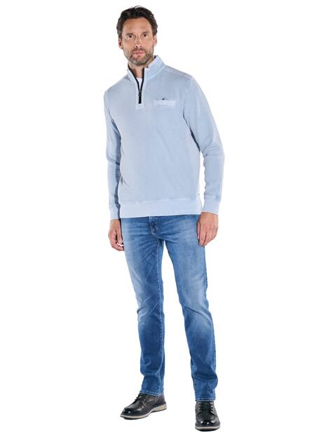 engbers Herren Sweatshirt strukturiert , Hellblau