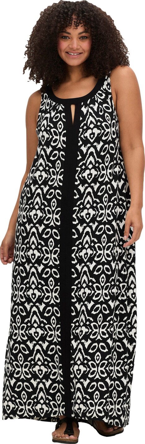 Sommerkleid Ärmellos Sonstiges Muster Ohne Kragen