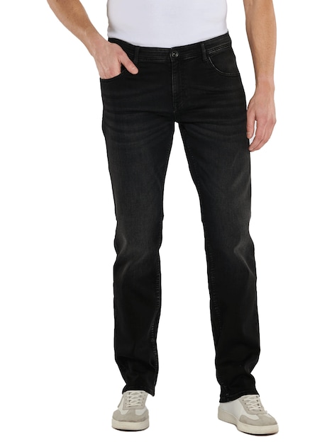 Herren Super-Stretch-Jeans slim fit , Schwarz