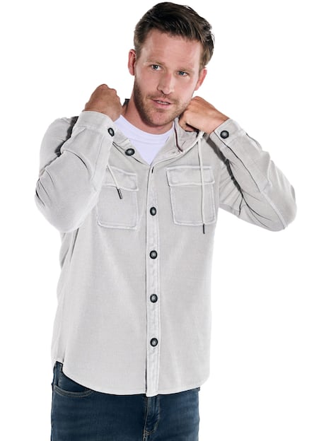 engbers Herren Overshirt regular , Silbergrau