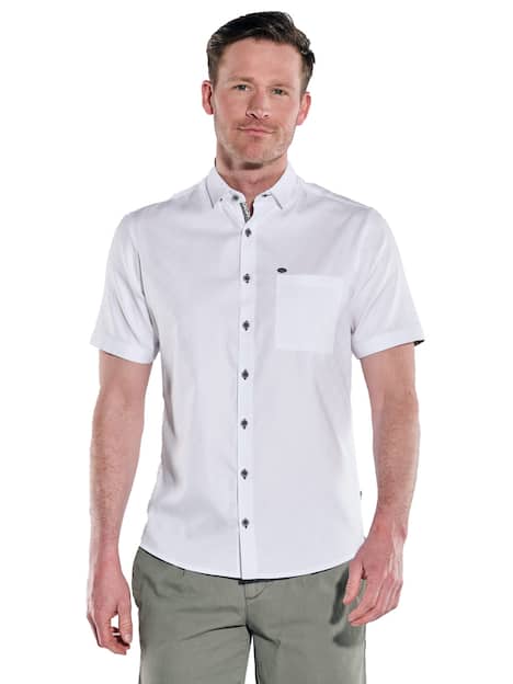 engbers Herren Kurzarm-Hemd uni , Reinweiss