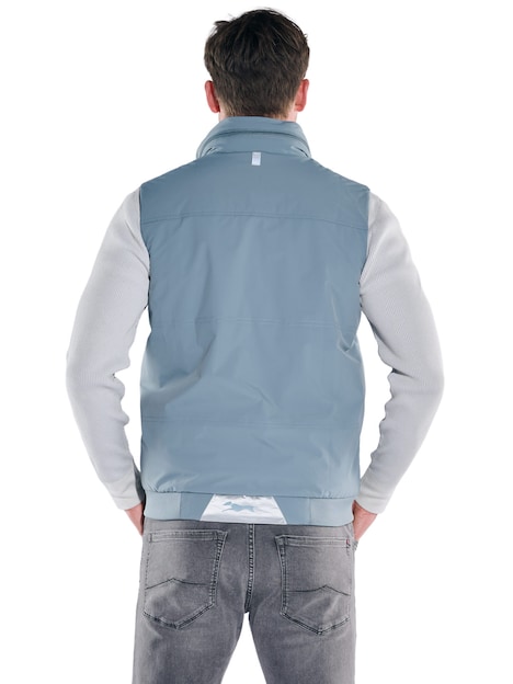 Herren Wattierte Performance-Weste , Mittelblau