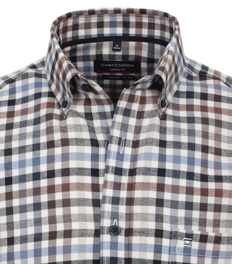 Flanellhemd kariert Casual Fit
