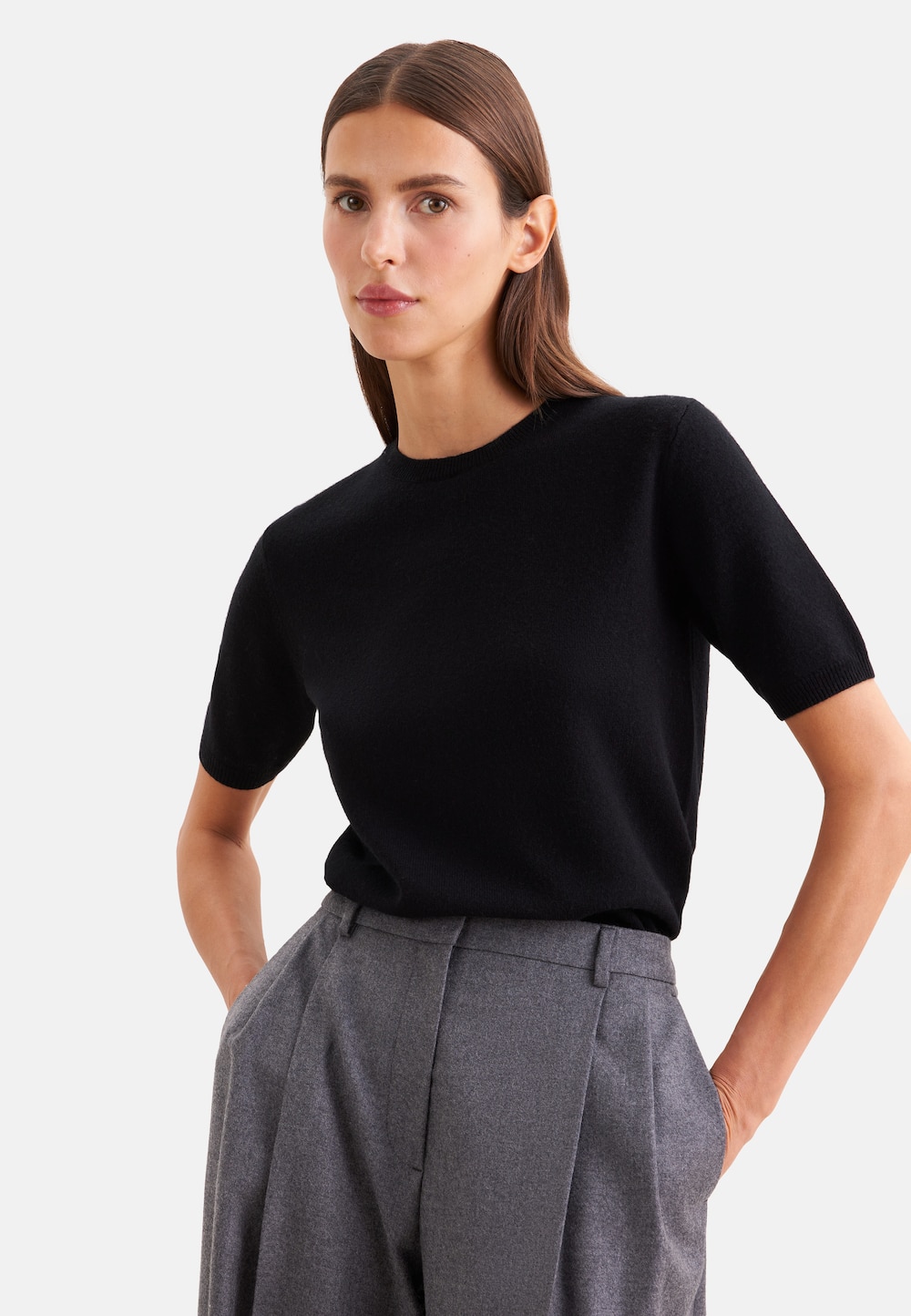 Damen Strick T-Shirt - Uni