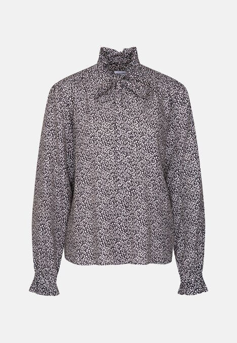 Damen Ausgestellte Bluse - Druck