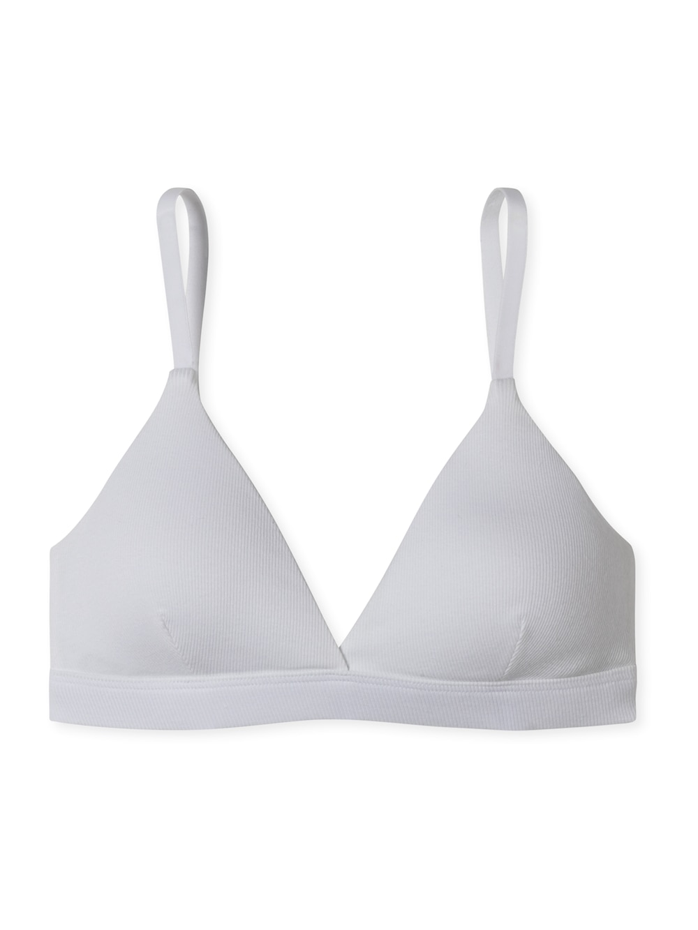 Schiesser Damen Bügelloser BH Pure Rib - weiss