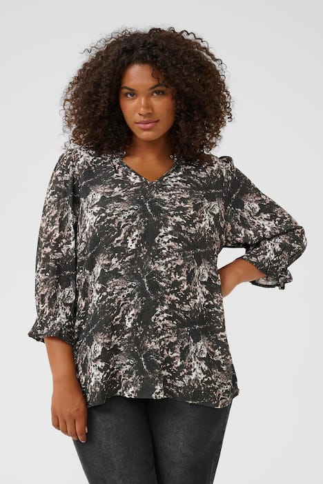 Langarm-Bluse Regular fit