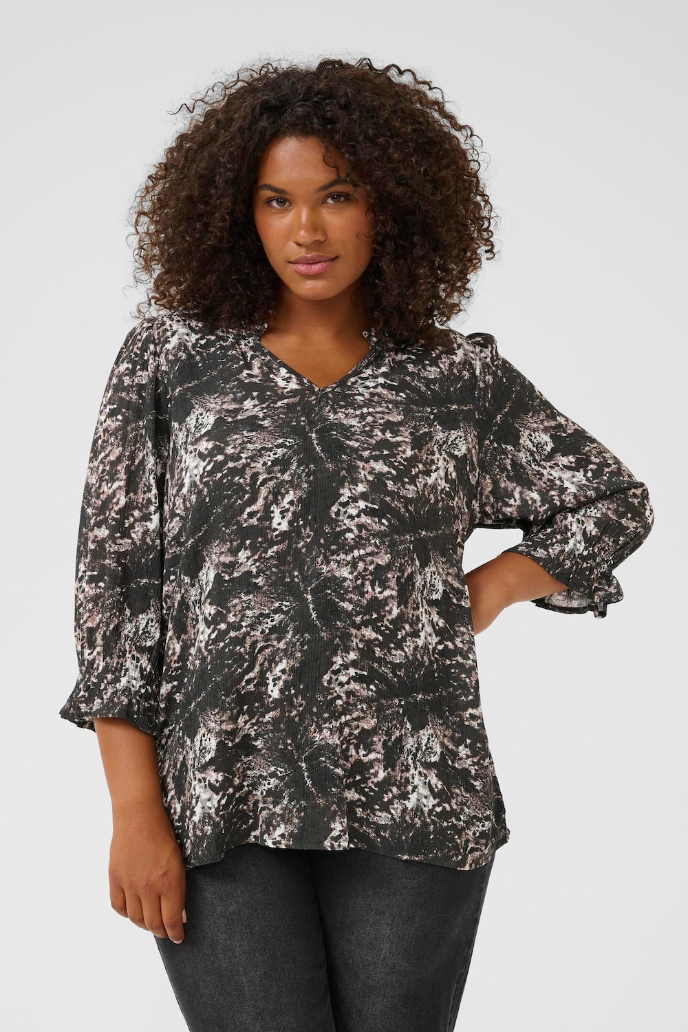 Langarm-Bluse Regular fit