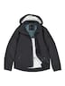 Herren Funktionsjacke mit abnehmbarer Kapuze , Schwarz