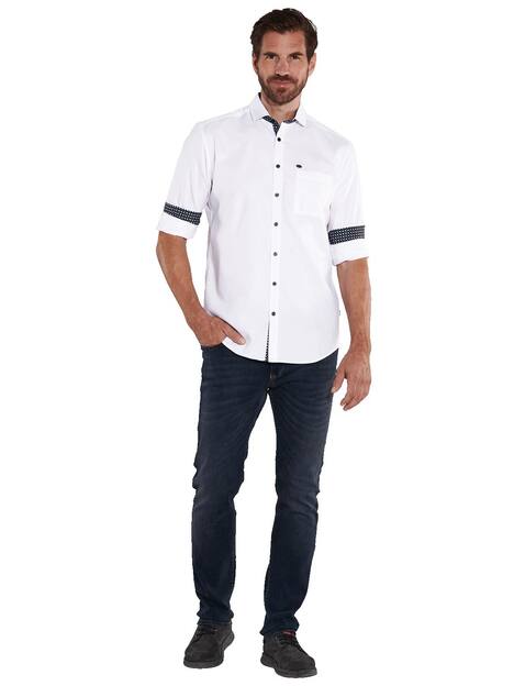 engbers Herren Langarm-Hemd uni , Reinweiss