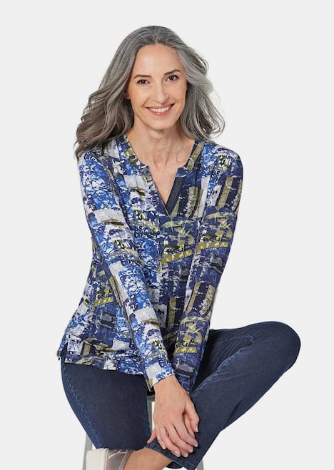 Tunikashirt mit Effektdruck