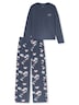 Schiesser Damen Schlafanzug Casual Fashion blaugrau