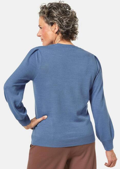 Weicher Strickpullover, Ballonärmel