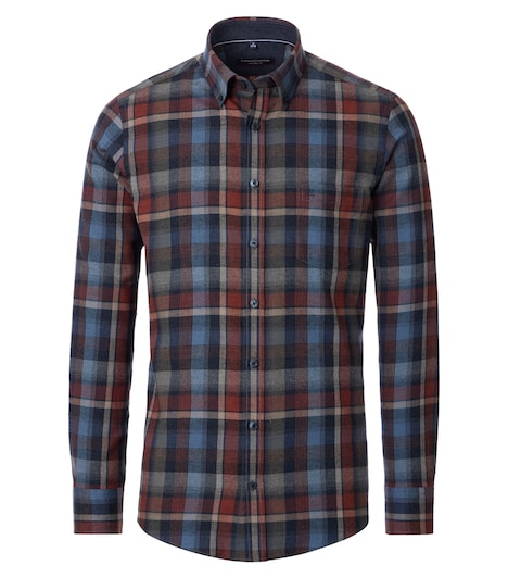 Flanellhemd kariert Casual Fit