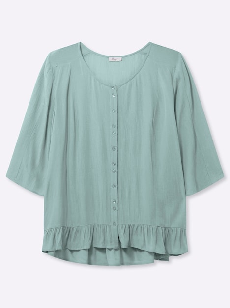 Bluse 3/4-Arm Ohne Kragen