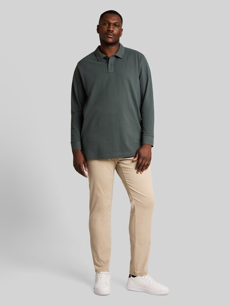 Langarm Piqué Poloshirt