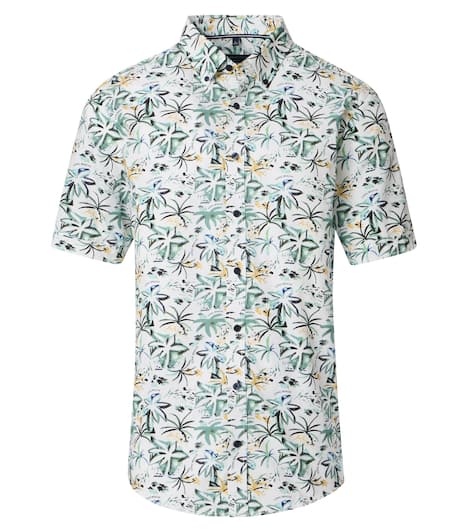 Freizeithemd Kurzarm Print Comfort Fit