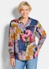 Viscose blouse met patchworkprint