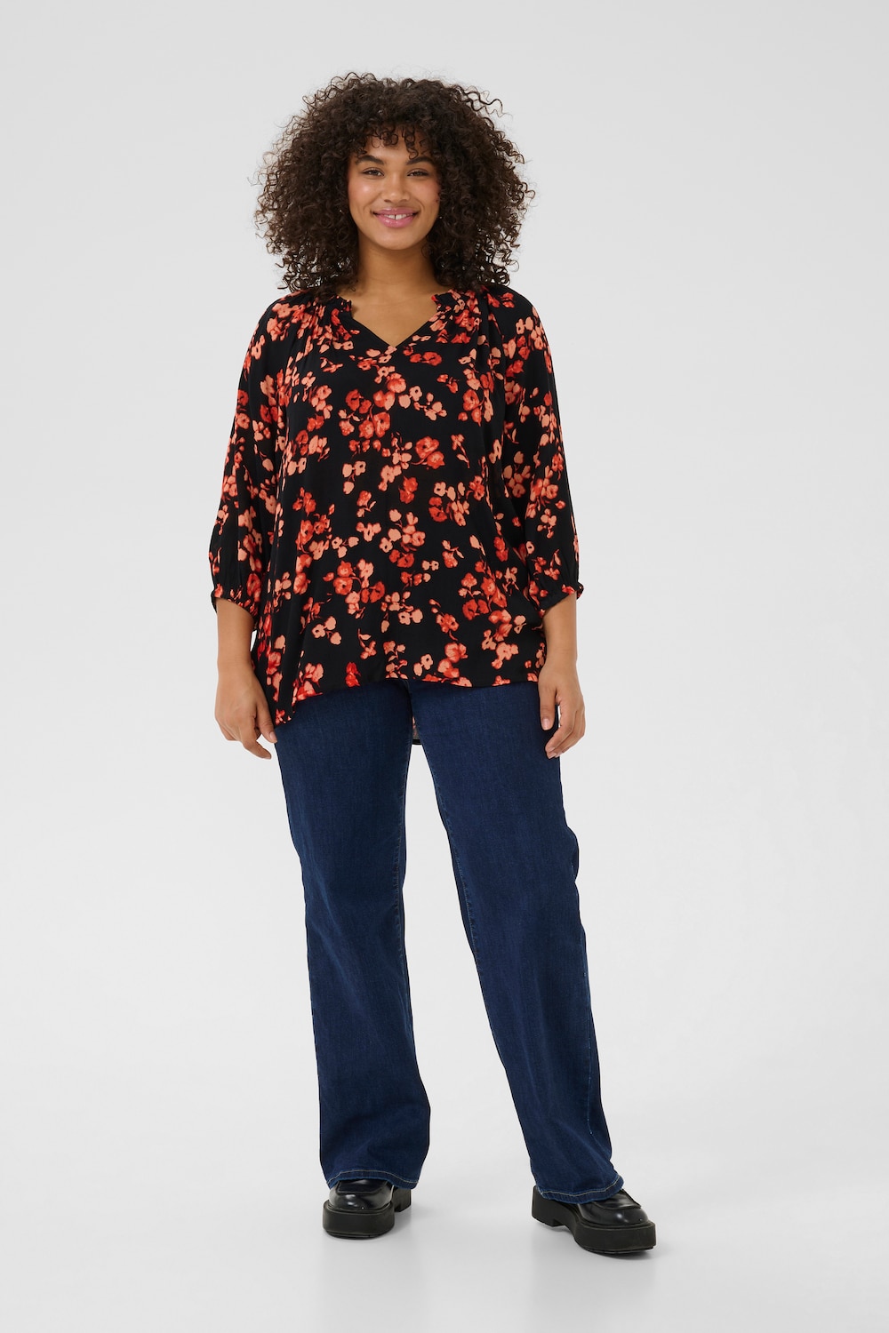 Langarm-Bluse Regular fit