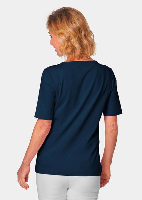 Halbarm Basic-Shirt aus Baumwolle
