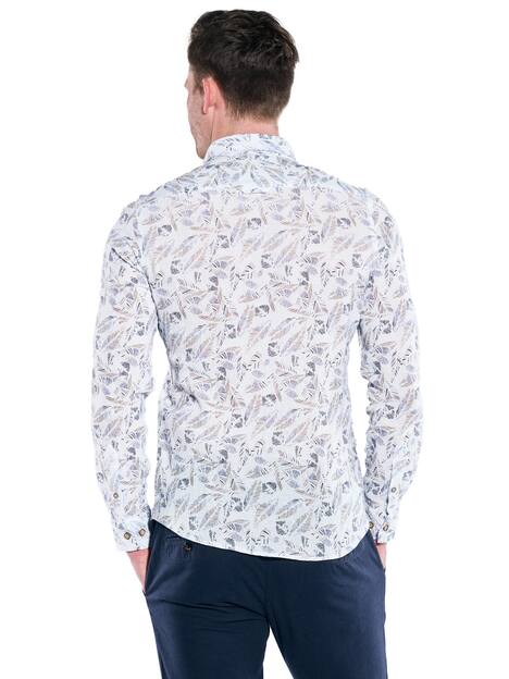 engbers Herren Langarm-Hemd gemustert , Hellblau